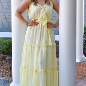 I'M EXTRA STRIPED MAXI DRESS - YELLOW perfectly Priscilla